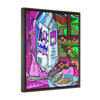 Breakfast Pink - Framed Canvas Print