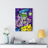 Skelvis loved cheese - Canvas Print