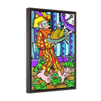 Mind your step - Framed Canvas Print