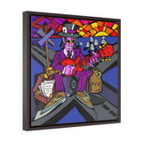 A deal at the crossroads - Framed Canvas Print