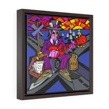 A deal at the crossroads - Framed Canvas Print