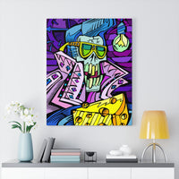 Skelvis loved cheese - Canvas Print