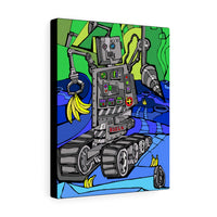 Robot Banana Driller - Canvas Print