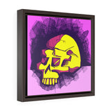 Pensive Skull - Framed Canvas Print