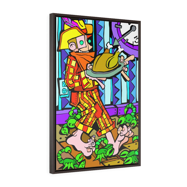 Mind your step - Framed Canvas Print