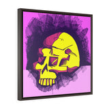 Pensive Skull - Framed Canvas Print