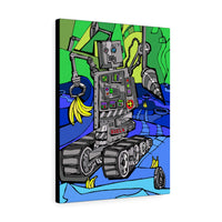 Robot Banana Driller - Canvas Print