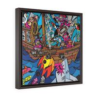 Pirates Attack - Framed Canvas Print