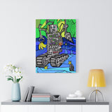 Robot Banana Driller - Canvas Print