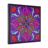 OctoCannon in purple - Framed Canvas Print