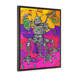 Robot Pickle Plucker - Framed Canvas Print