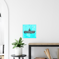 Sub Blue - Metal Print