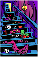 Basement Stairs of Terror - Metal Print