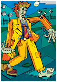 Zombie Stroll - Metal Print