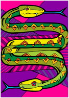 Two Headed Snake - Metal Print