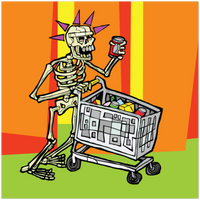 Shop to Death - Metal Print